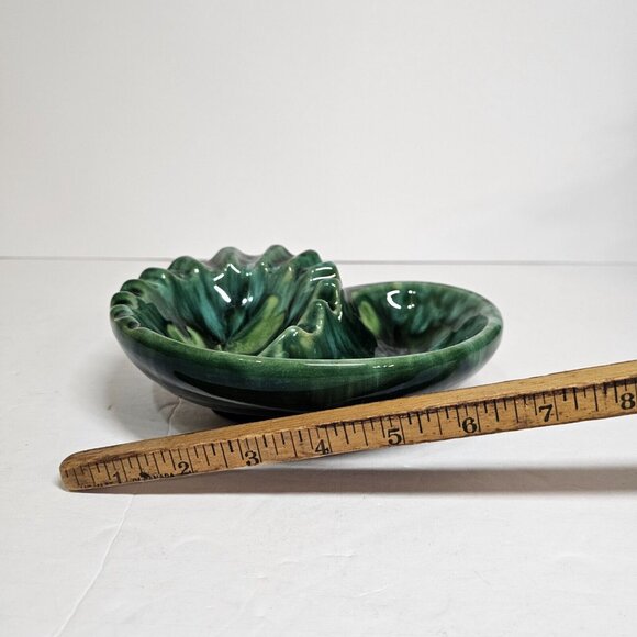 Beauce Beauceware Canada Vntage Pottery Cigarette Cigar Ashtray Green 1185 - Picture 3 of 7